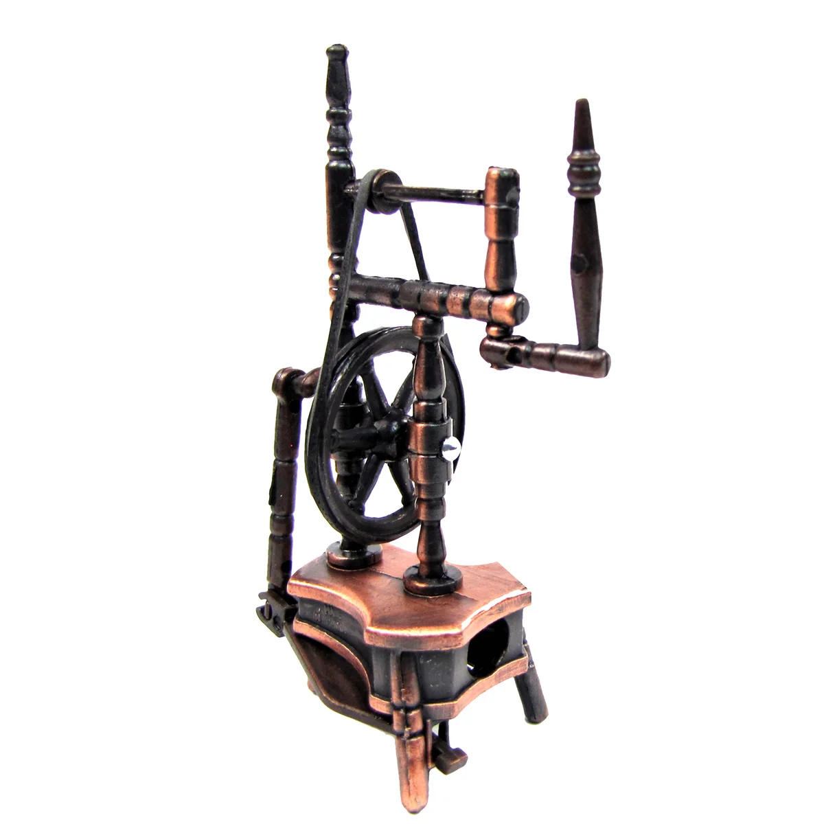 1:12 Scale Dollhouse Miniature Spinning Wheel Replica Pencil Sharpener - Image 2