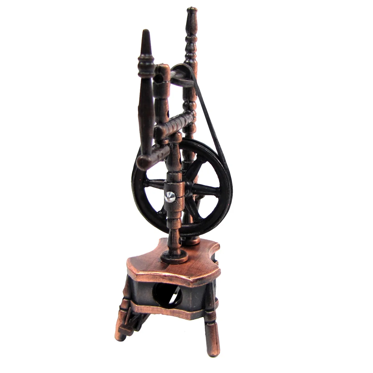 1:12 Scale Dollhouse Miniature Spinning Wheel Replica Pencil Sharpener - Image 4