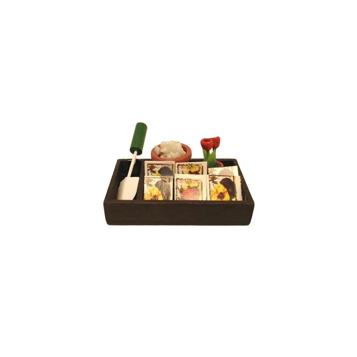 1:12 Scale Mini Wood Flower Plant Box Set Dollhouse Accessory Fairy Garden Decor