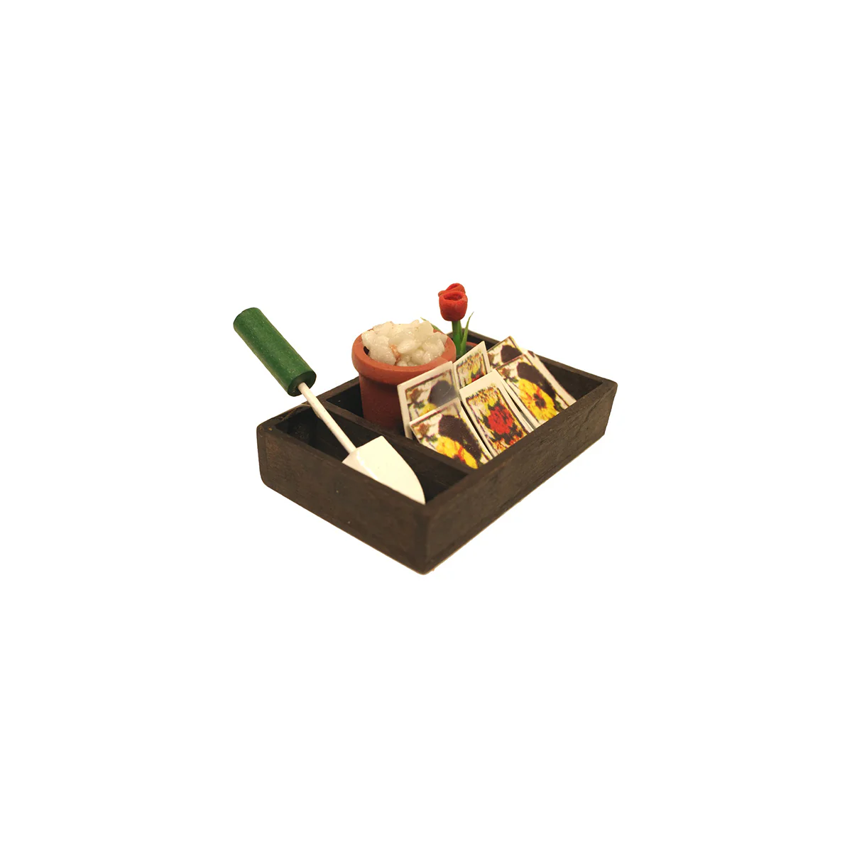1:12 Scale Mini Wood Flower Plant Box Set Dollhouse Accessory Fairy Garden Decor - Image 2