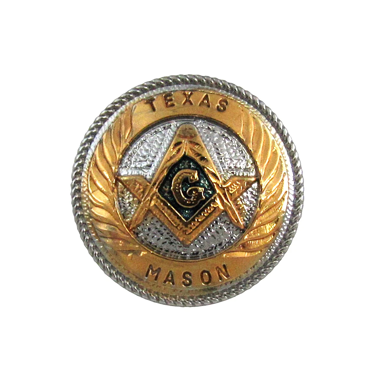 1" TX Mason Concho Masonic Lodge Leathercraft Jewelry Accessory Freemason Gift