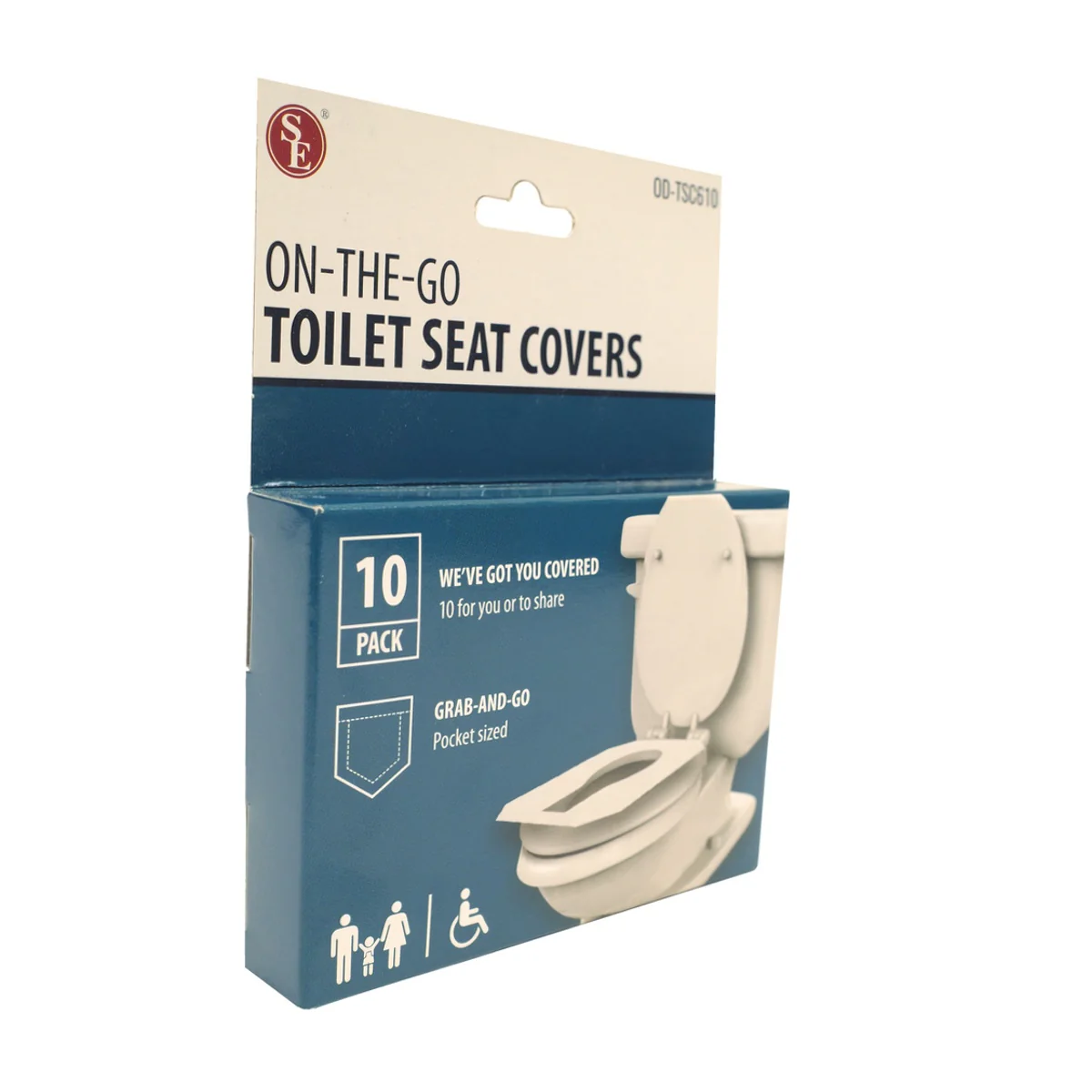 10pc Paper Travel Disposable Biodegradable Flushable Sanitary Toilet Seat Covers - Image 2