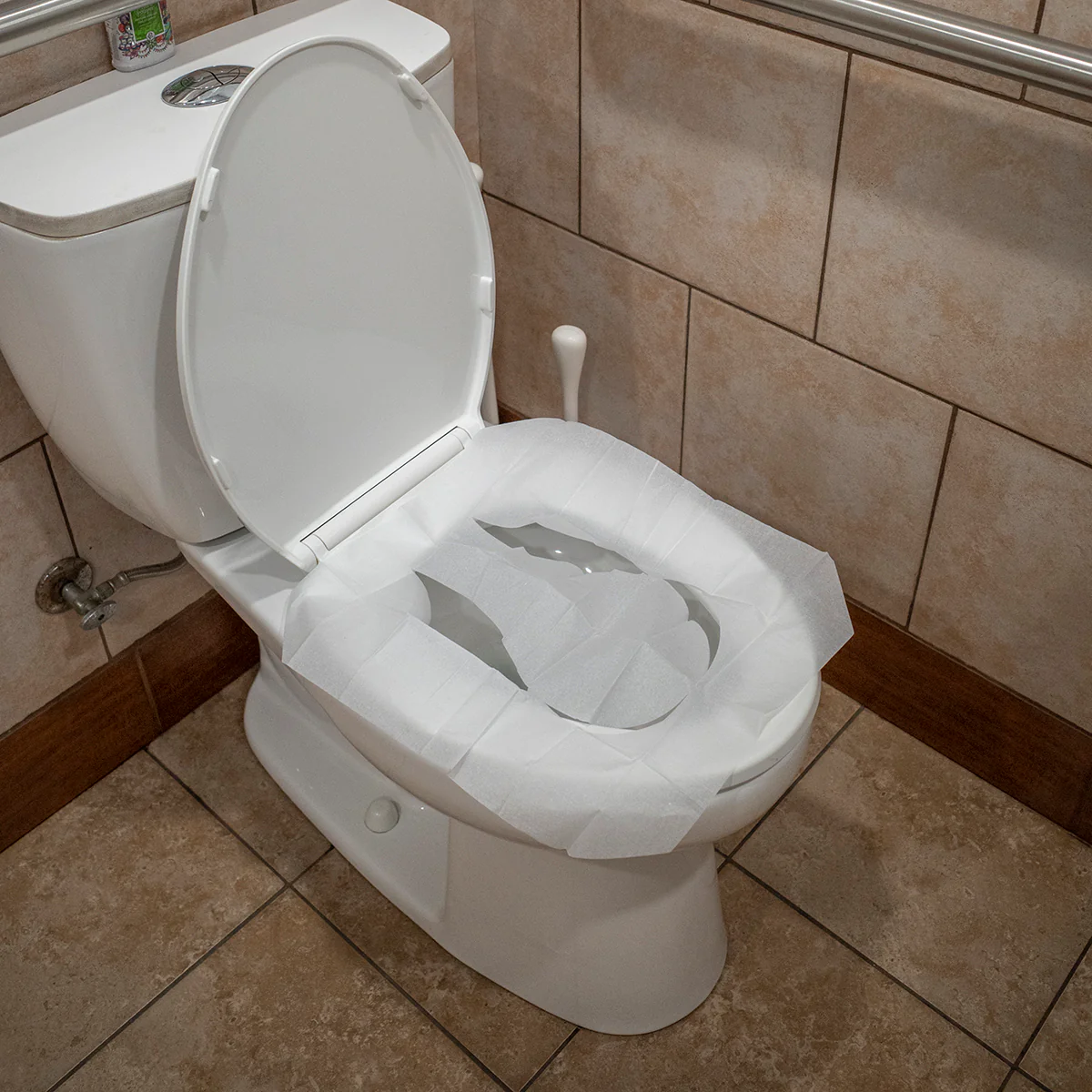 10pc Paper Travel Disposable Biodegradable Flushable Sanitary Toilet Seat Covers - Image 3