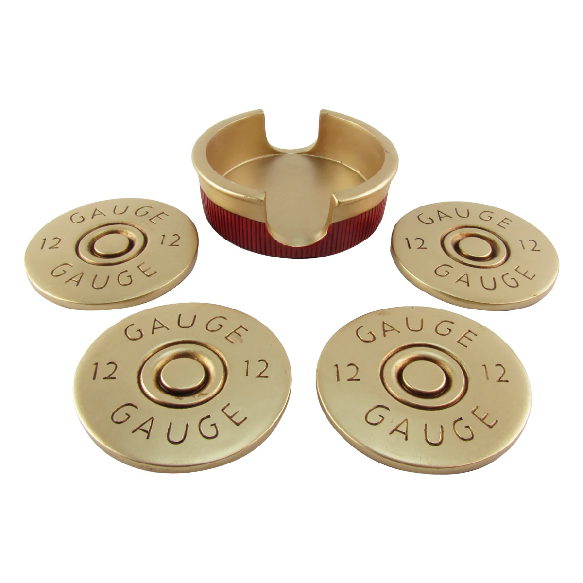 12-Gauge Shotgun Shell Coaster Set - Image 2