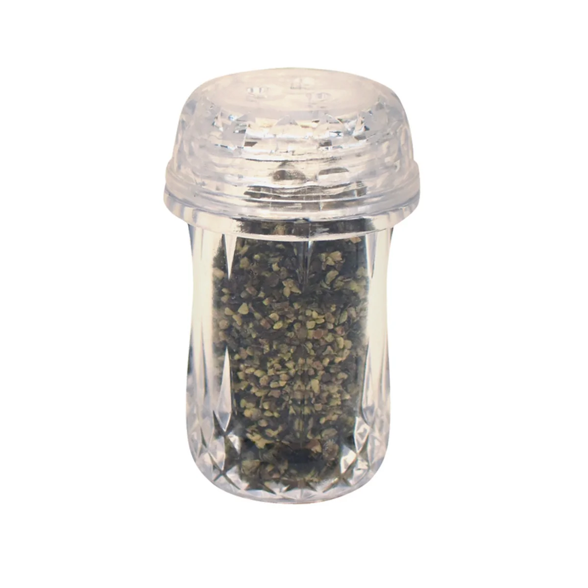 12 Mini Portable Clear Plastic Salt Pepper Shakers Picnic Food Spice Containers - Image 2
