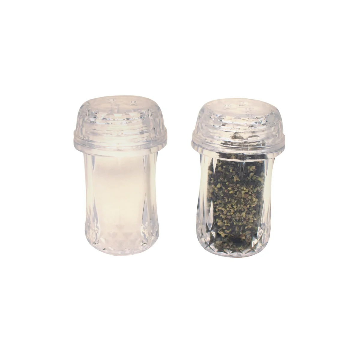 12 Mini Portable Clear Plastic Salt Pepper Shakers Picnic Food Spice Containers - Image 4
