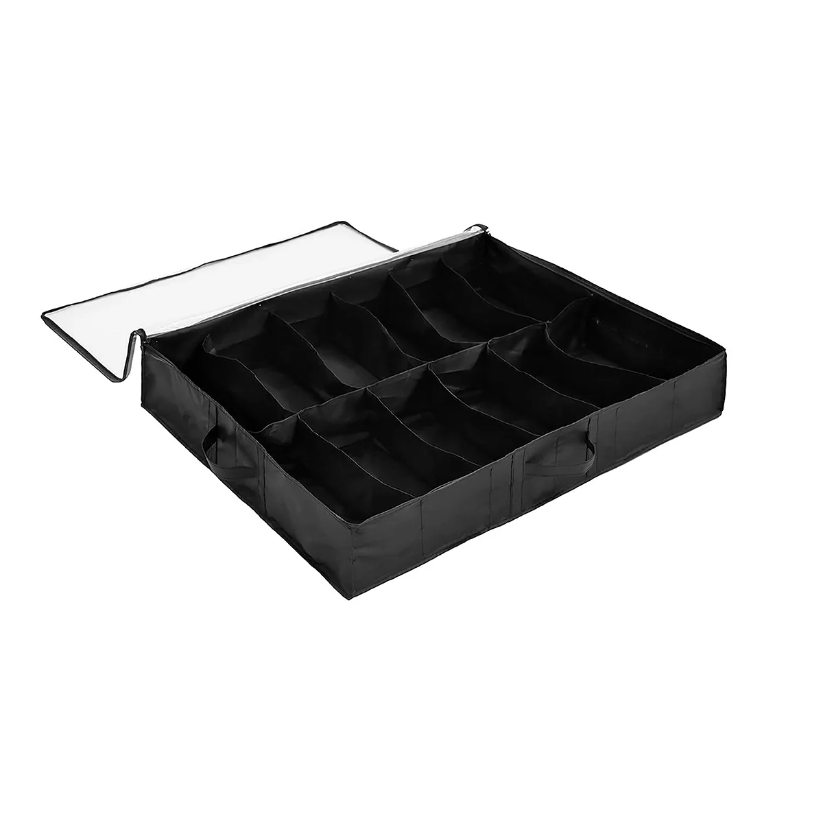 12 Pair Clear Pull Shoe Under Bed Storage Bag Container Closet Floor Organizer - Image 2