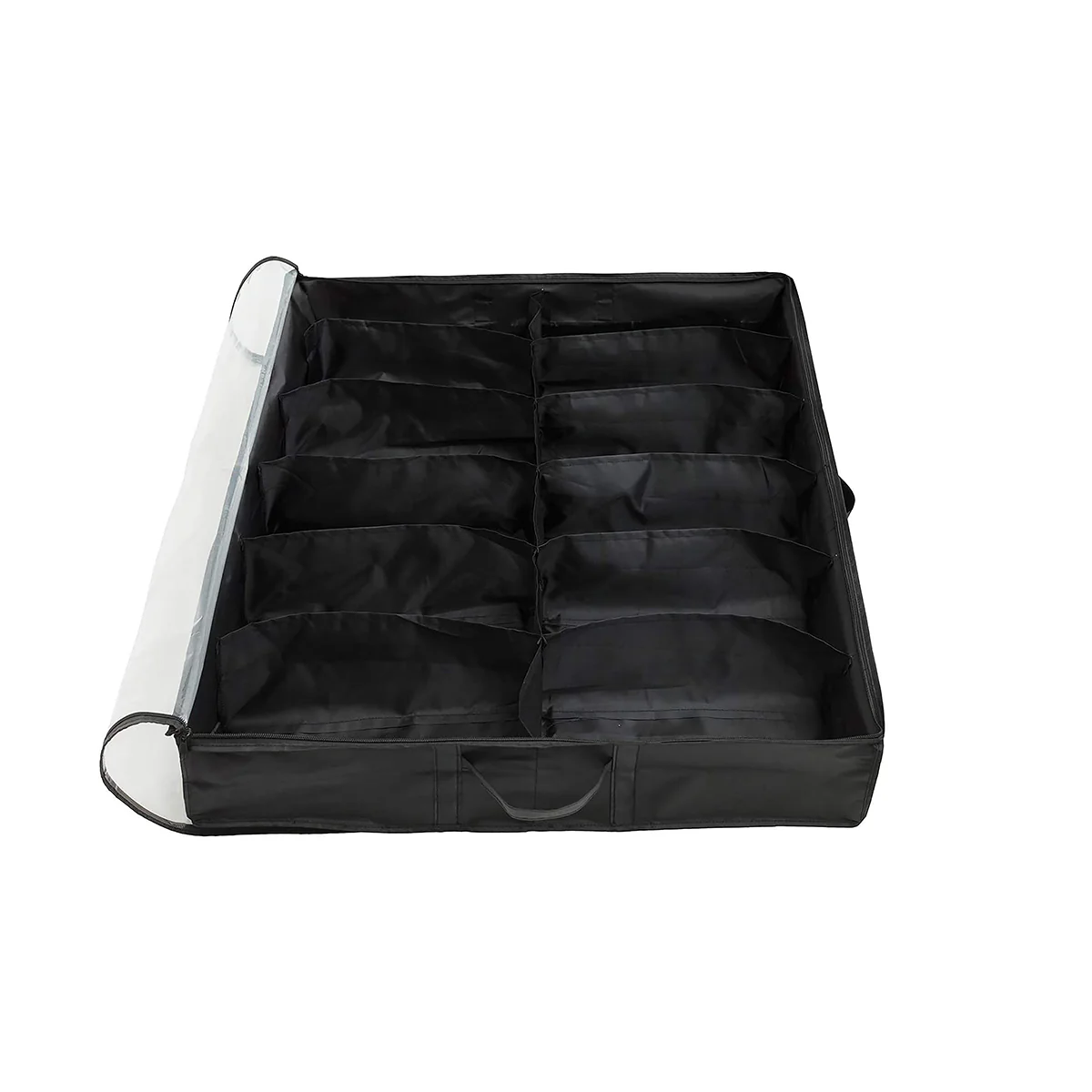 12 Pair Clear Pull Shoe Under Bed Storage Bag Container Closet Floor Organizer - Image 3