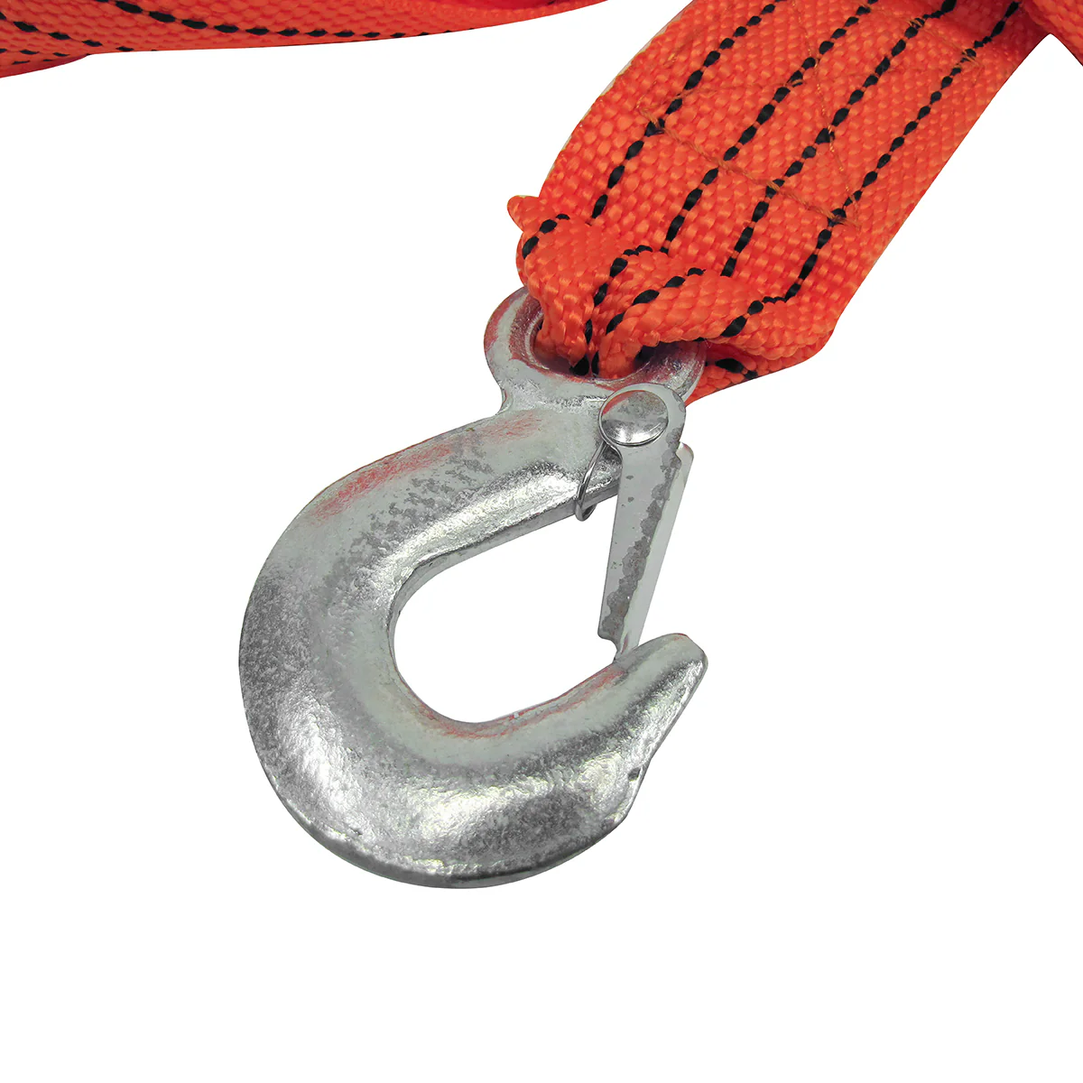 13ft 3300LB Auto Car Orange Nylon Roadside Emergency Heavy Duty Tow Rope Hook - Image 4