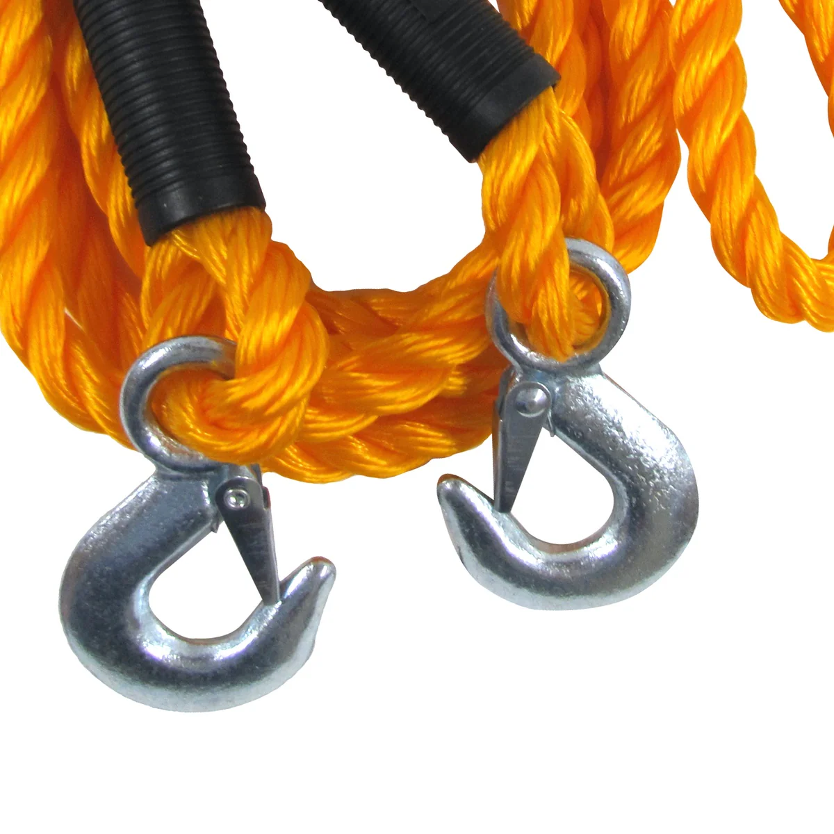 13ft 5500LB Heavy Duty Auto Car ATV Roadside Emergency Braid Nylon Tow Rope Hook - Image 3
