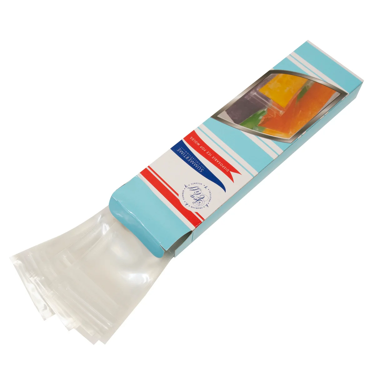 18 DIY Ice Pop Tube Molds Plastic Frozen Popsicle Maker Pouch Zipper Freezer Bag