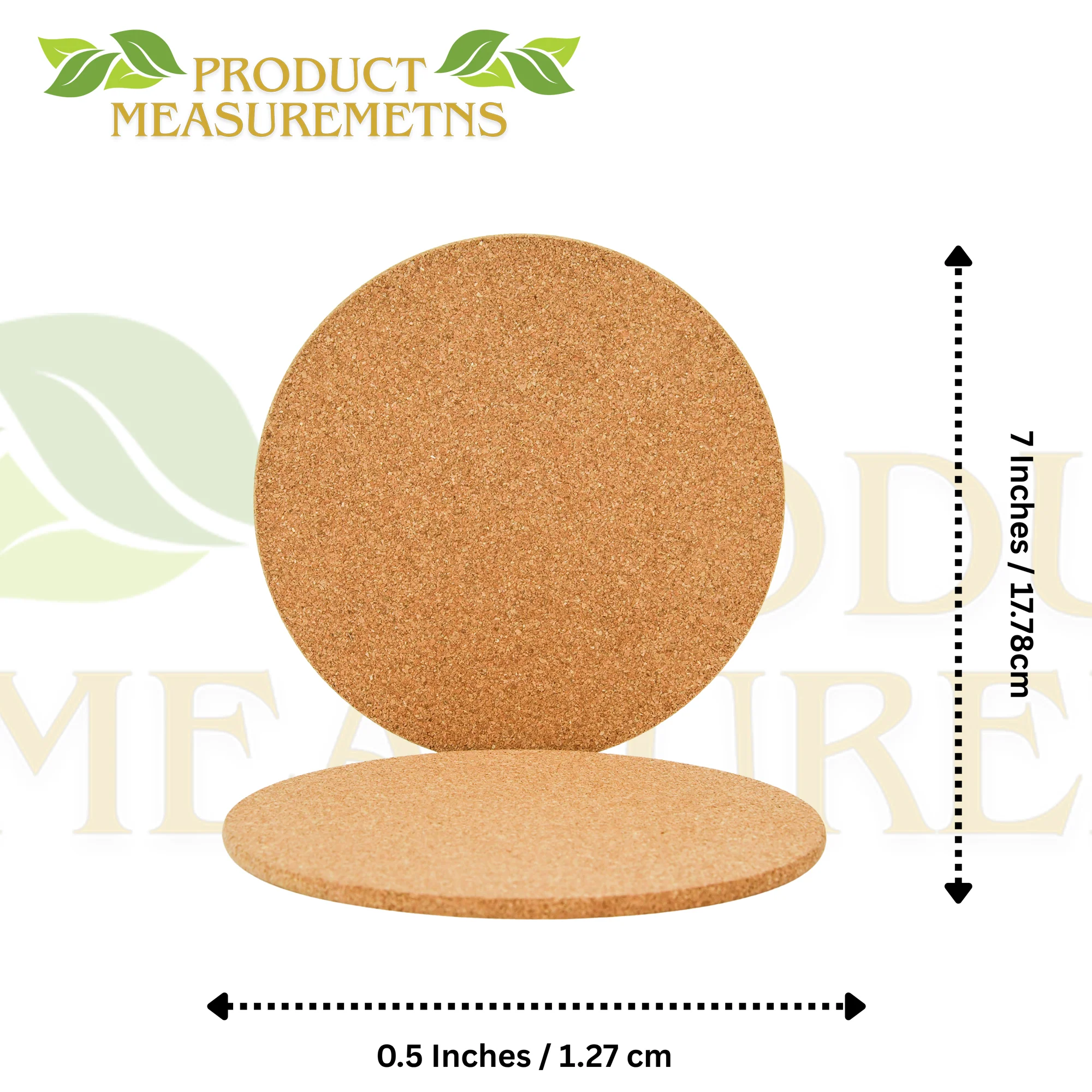 2 Pack Heat Resistant Circle Cork Pads Round Non-Slip Oven Trivet Hot Pan Holder - Image 2