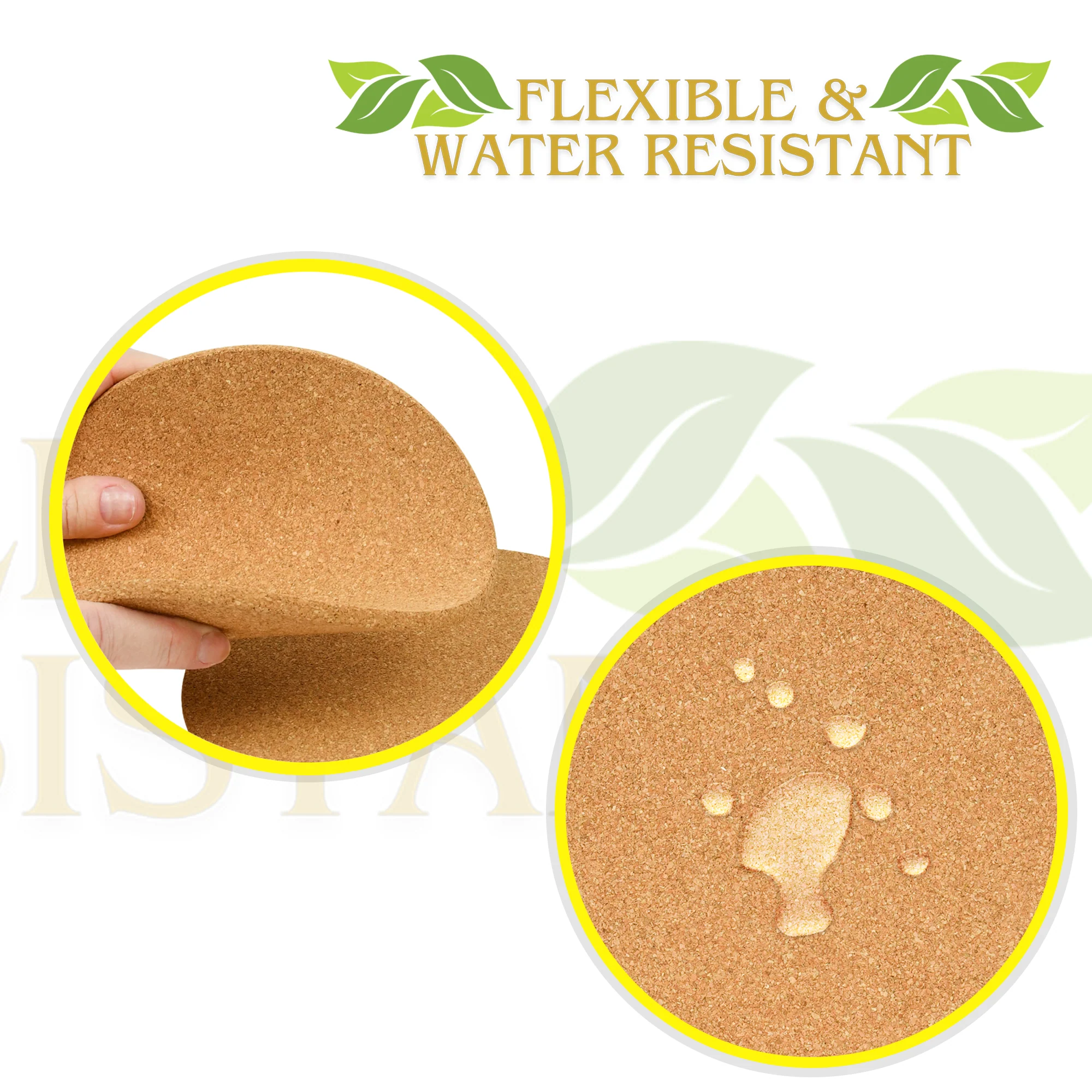 2 Pack Heat Resistant Circle Cork Pads Round Non-Slip Oven Trivet Hot Pan Holder - Image 6