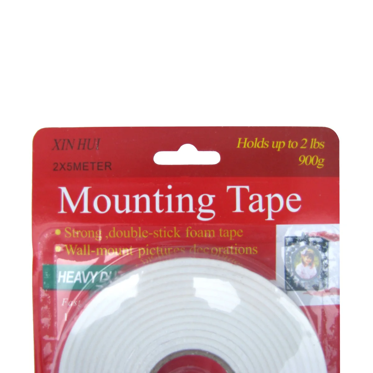 2 Pack White Double Sided Foam Wall Mounting Tape Strong Adhesive Sticky Tack - Image 5