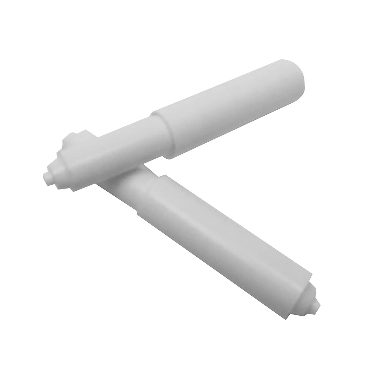 2 Pc White Toilet Paper Roll Holder Plastic Bathroom Storage Tissue Stand Roller - Image 2