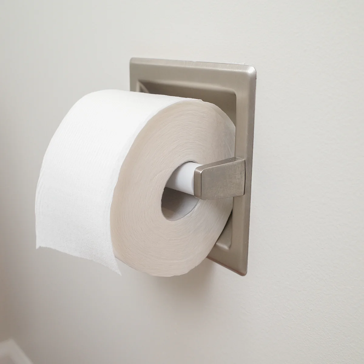 2 Pc White Toilet Paper Roll Holder Plastic Bathroom Storage Tissue Stand Roller - Image 4