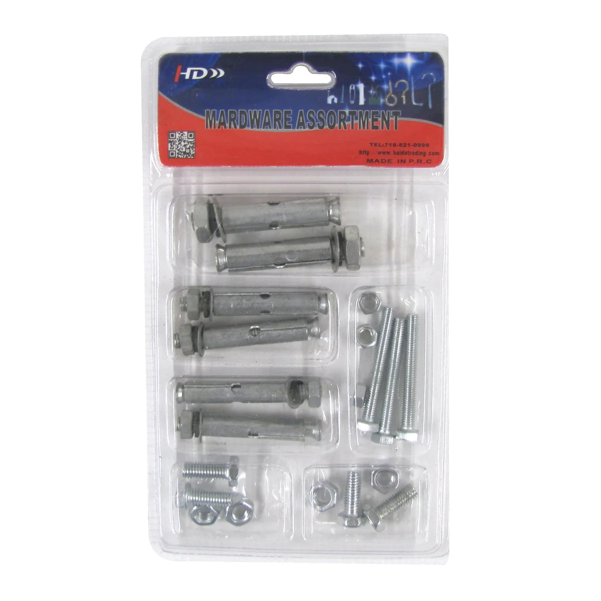 20pc Concrete Masonry Nut Bolt Anchor Sleeve Assortment DIY Project Hardware Kit