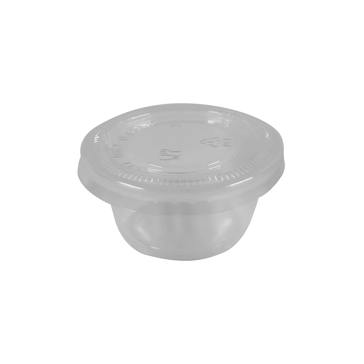 20pc Disposable Plastic Sauce Portion Cup Lid Set Condiment Dressing Containers - Image 2
