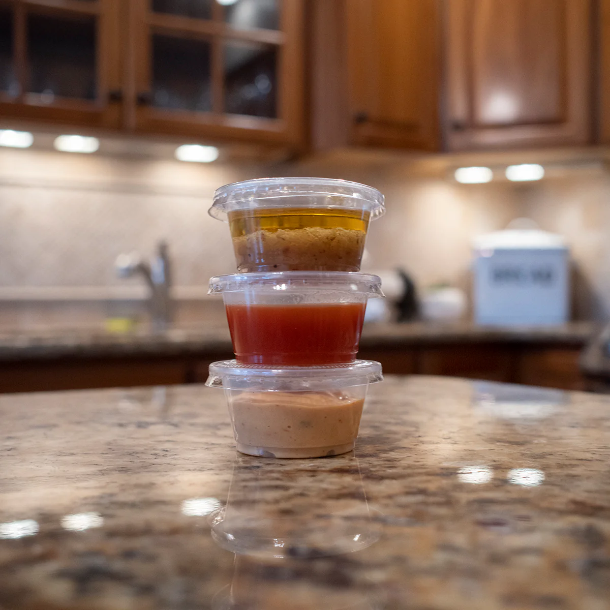 20pc Disposable Plastic Sauce Portion Cup Lid Set Condiment Dressing Containers - Image 4