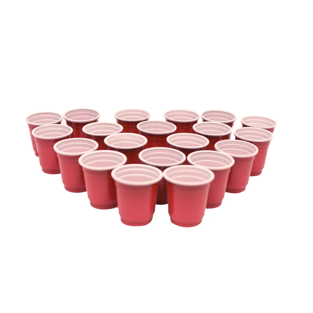 20pc Miniature Plastic Red Liquor Shot Glass Party Cup Small Disposable Barware