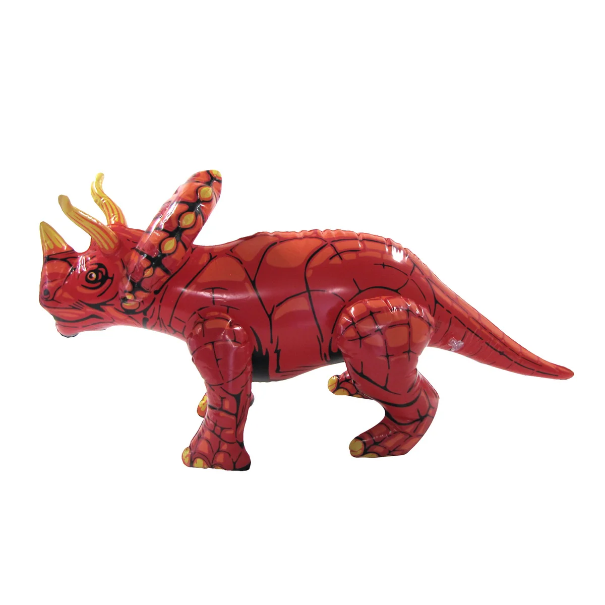 28" Inflatable Triceratops Swim Pool Dinosaur Water Float Blow Party Toy Floatie - Image 4