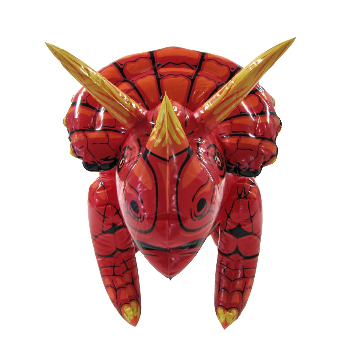 28" Inflatable Triceratops Swim Pool Dinosaur Water Float Blow Party Toy Floatie - Image 5