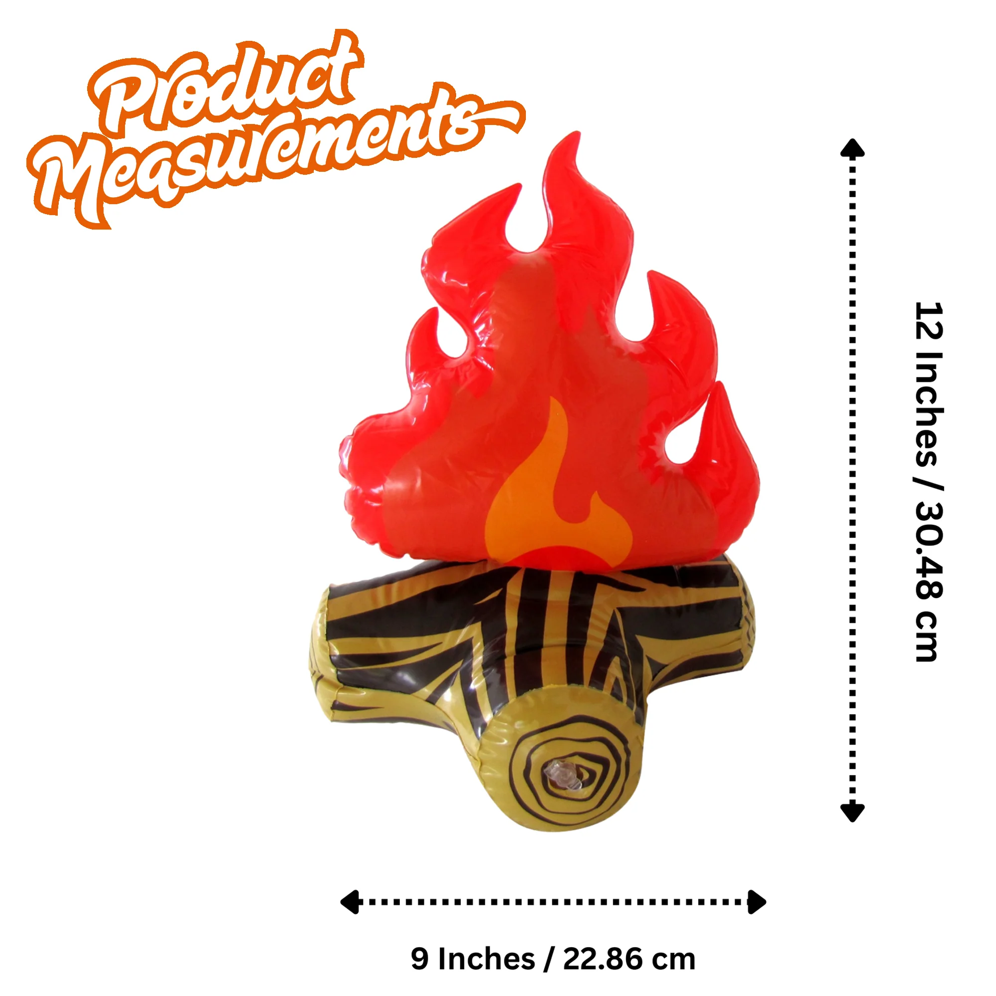 2pc Inflatable Fake Campfire Blow Up Bonfire Fireplace Camping Pool Party Decor - Image 3
