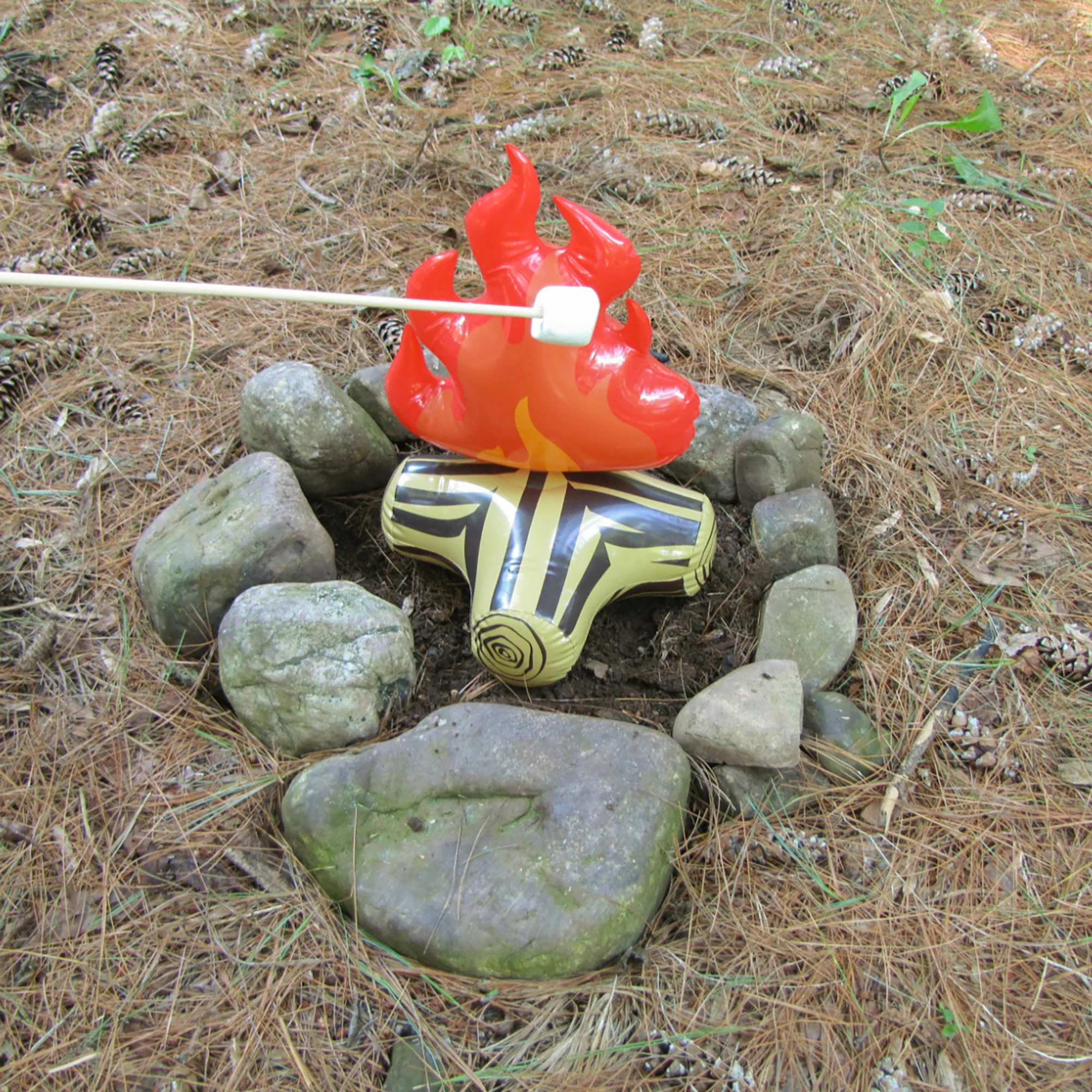 2pc Inflatable Fake Campfire Blow Up Bonfire Fireplace Camping Pool Party Decor - Image 8