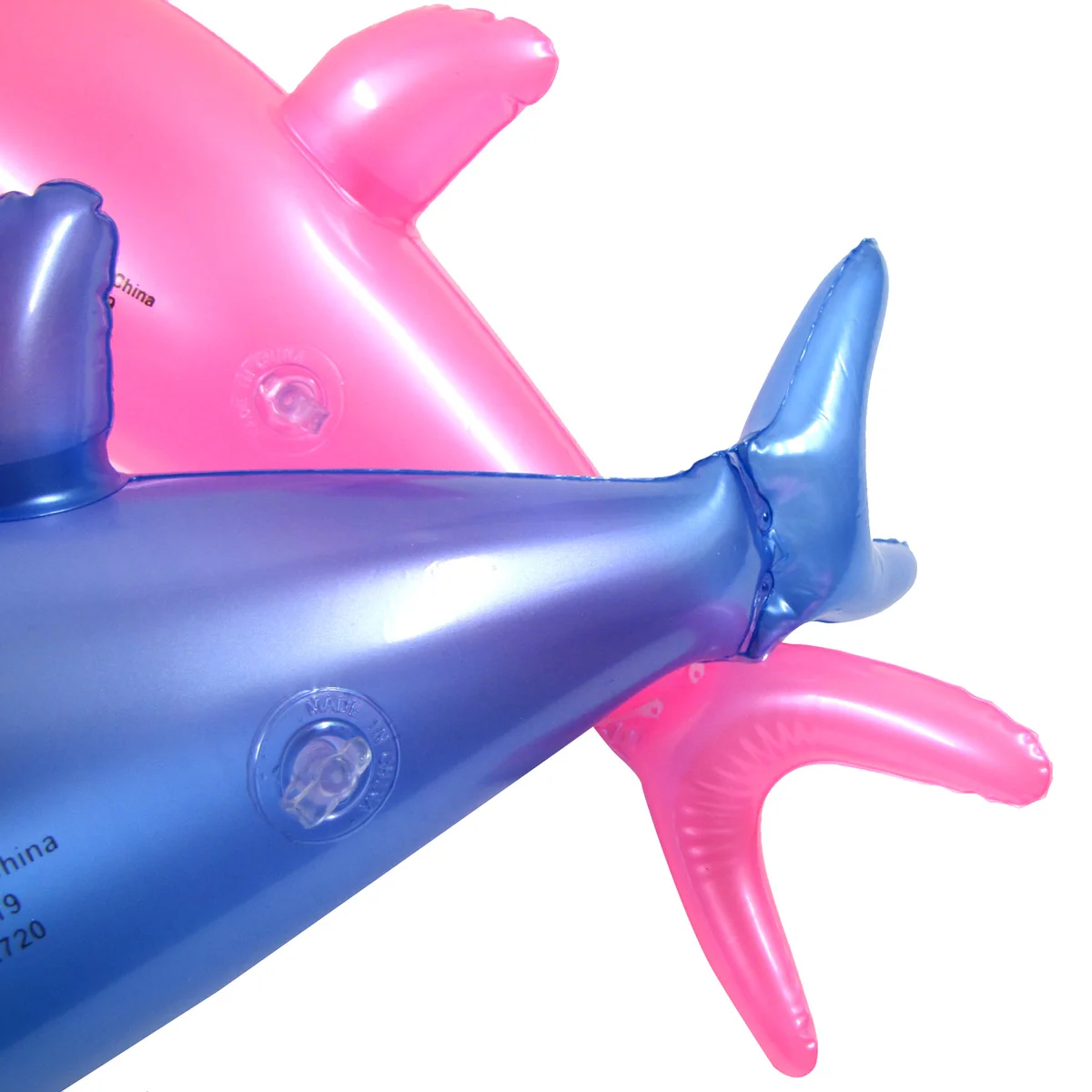 2pc Inflatable Pink Blue Dolphin Set Swim Pool Water Float Blow Toy Party Decor - Image 4