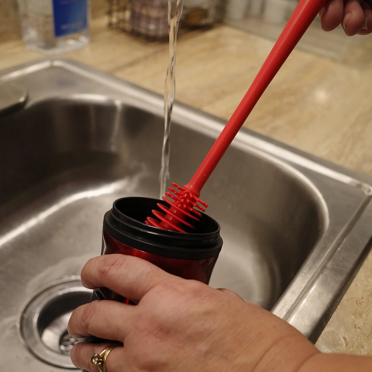 2pc Long Handle Silicone Glass Plastic Bottle Clean Brush Set Straw Pipe Cleaner - Image 6