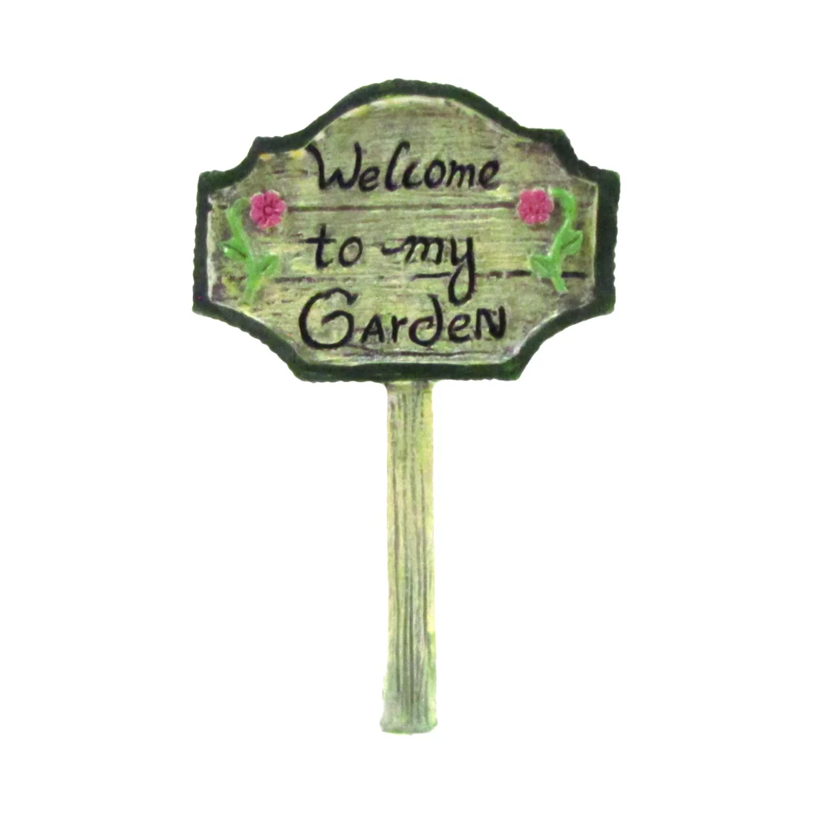 2pc Mini Welcome Believe Yard Sign Set Fairy Garden Accessory Dollhouse Decor - Image 3