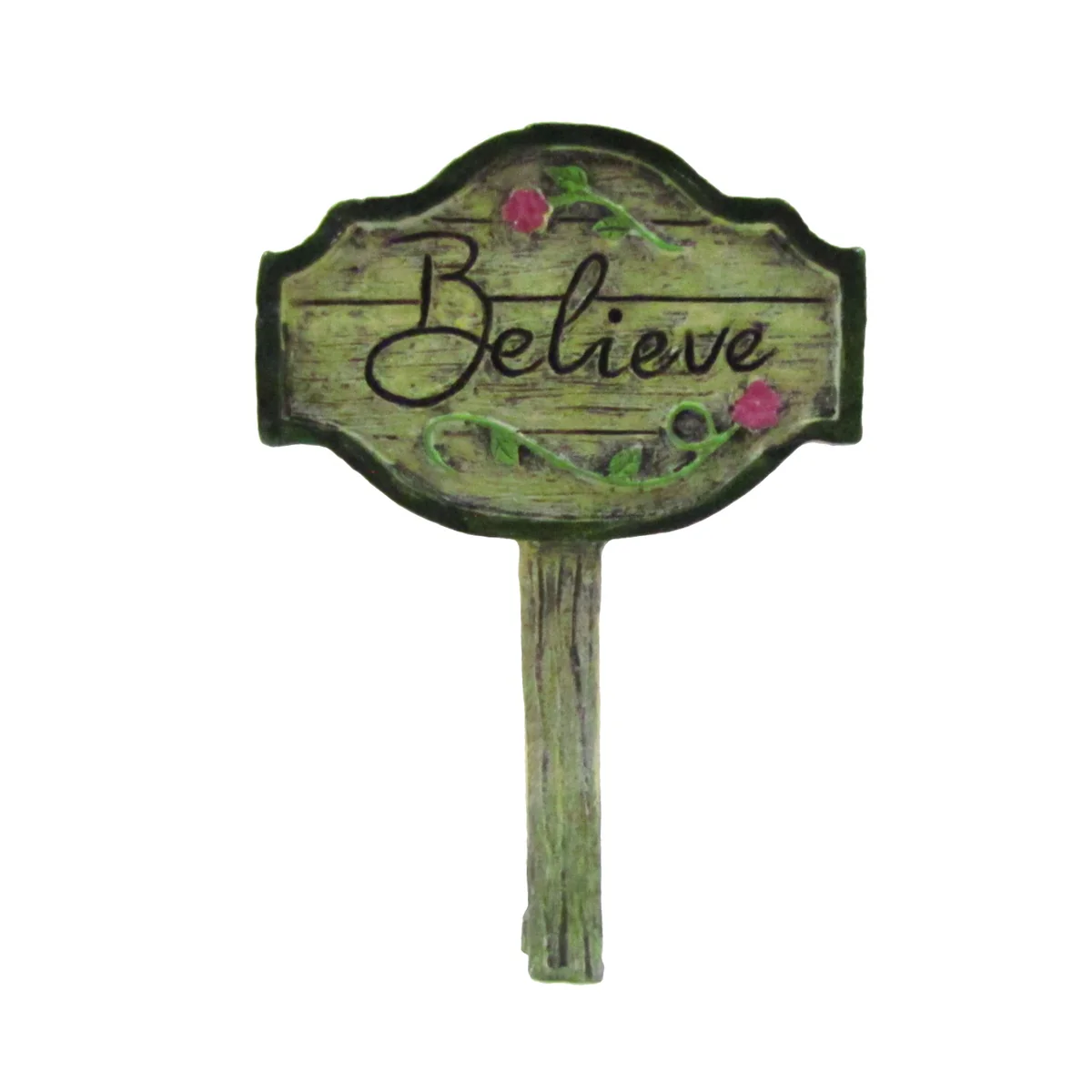 2pc Mini Welcome Believe Yard Sign Set Fairy Garden Accessory Dollhouse Decor - Image 4