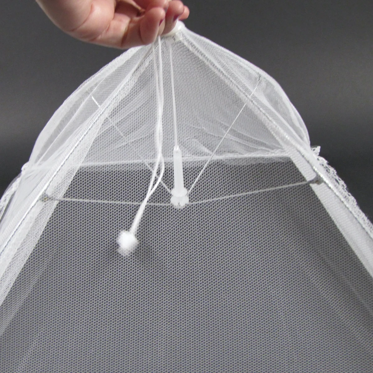 2pc Reusable Mesh Food Cover Tent Set Camping Umbrella Picnic Screen Outdoor Net - Image 5