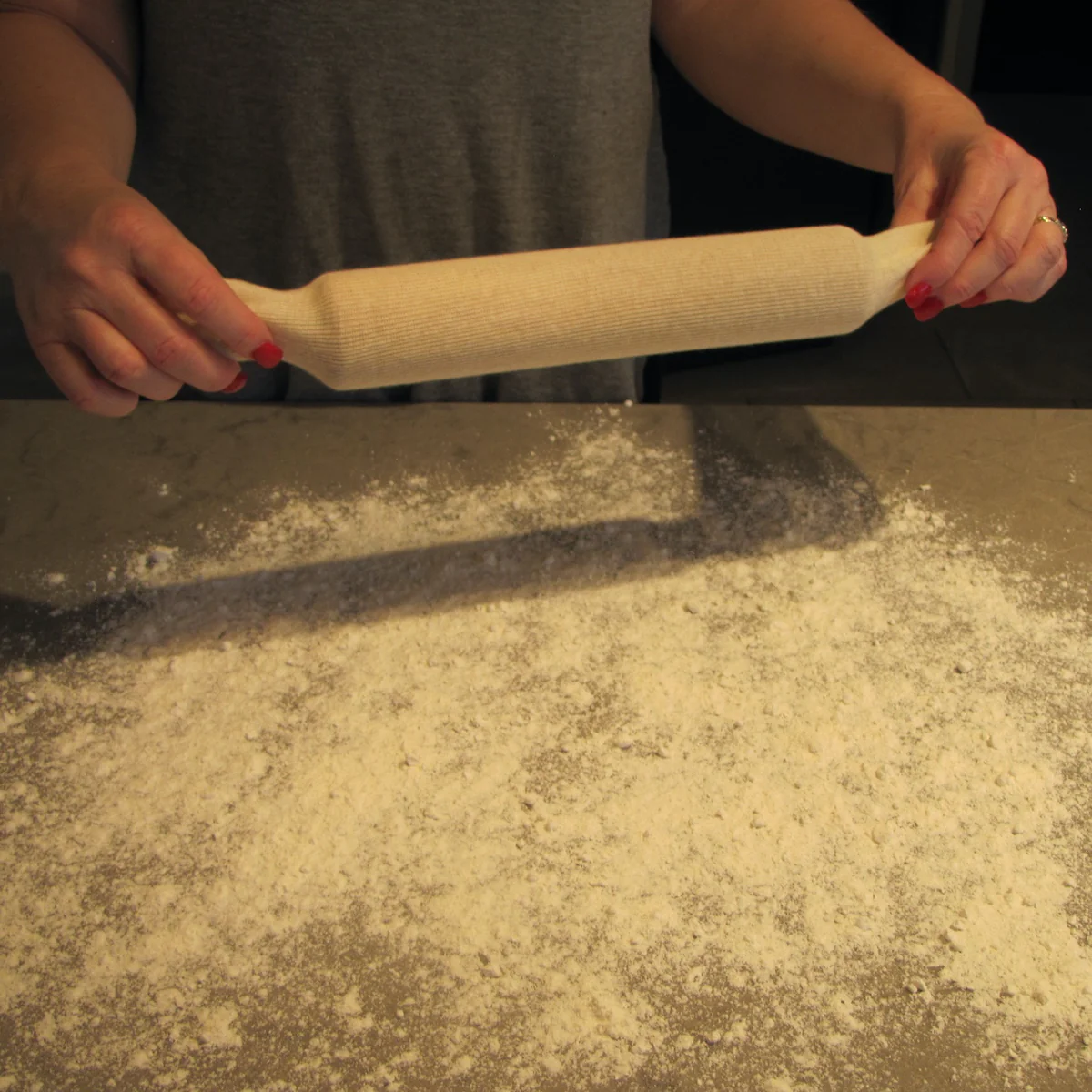2pc Rolling Pin Cover Set Pastry Baking Roller Cloth Kitchen Tool Wrap Accessory - Image 3