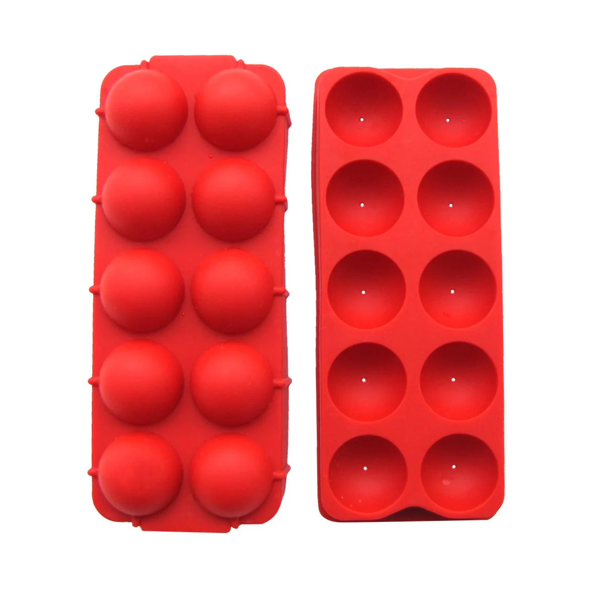 2pc Silicone Round Whiskey Ice Ball Mold Press Freezer Tray Bourbon Sphere Maker - Image 3