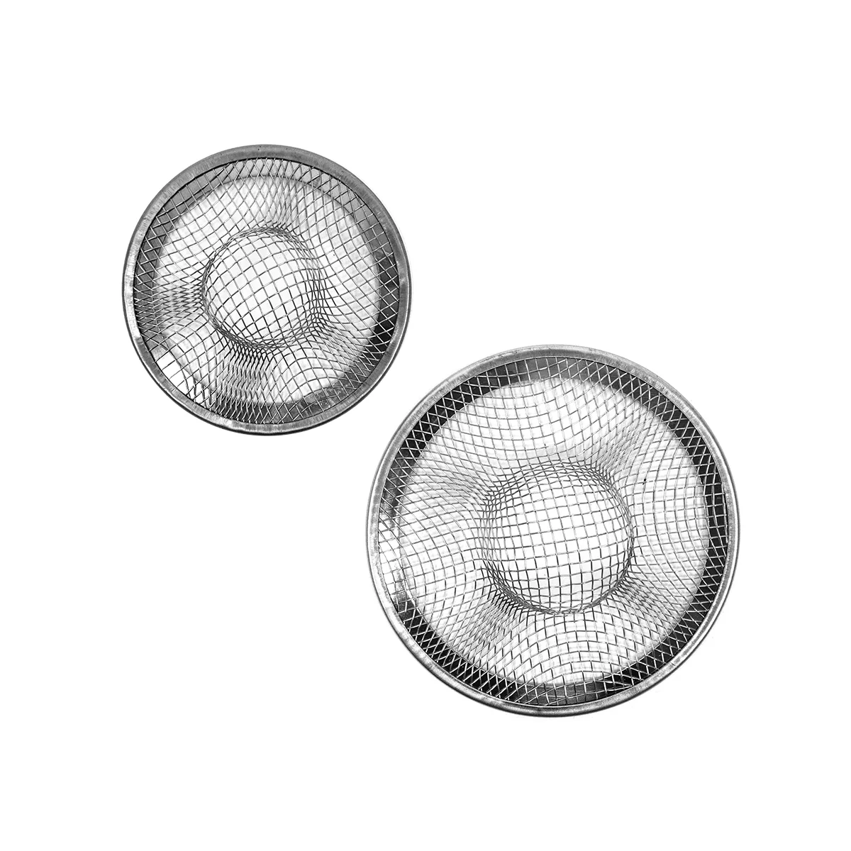 2pc Stainless Steel Kitchen Sink Strainer Stop Bath Tub Hair Catch Drain Filter