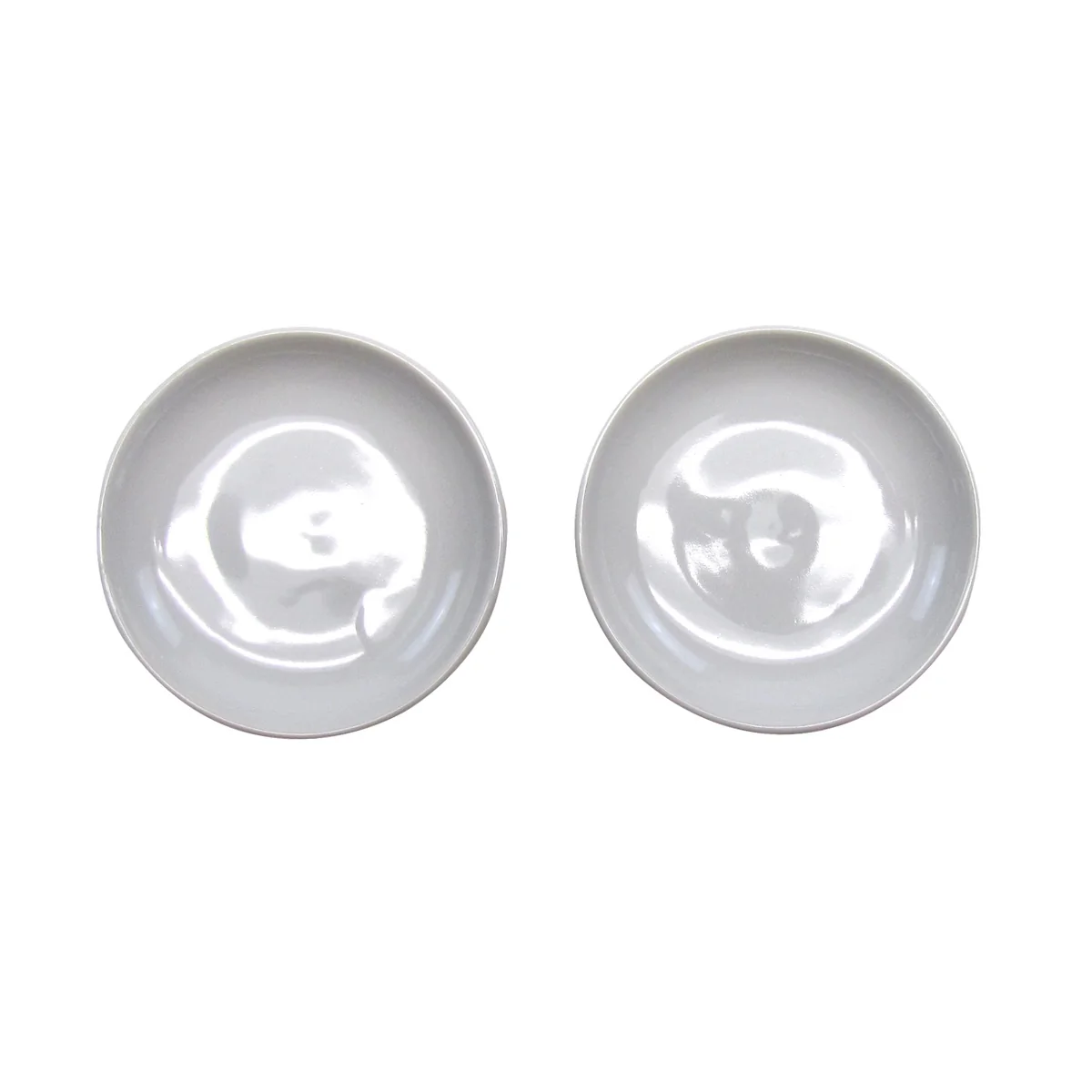 2pc White Ceramic Sushi Soy Sauce Holder Dish Set Porcelain Condiment Dip Plate