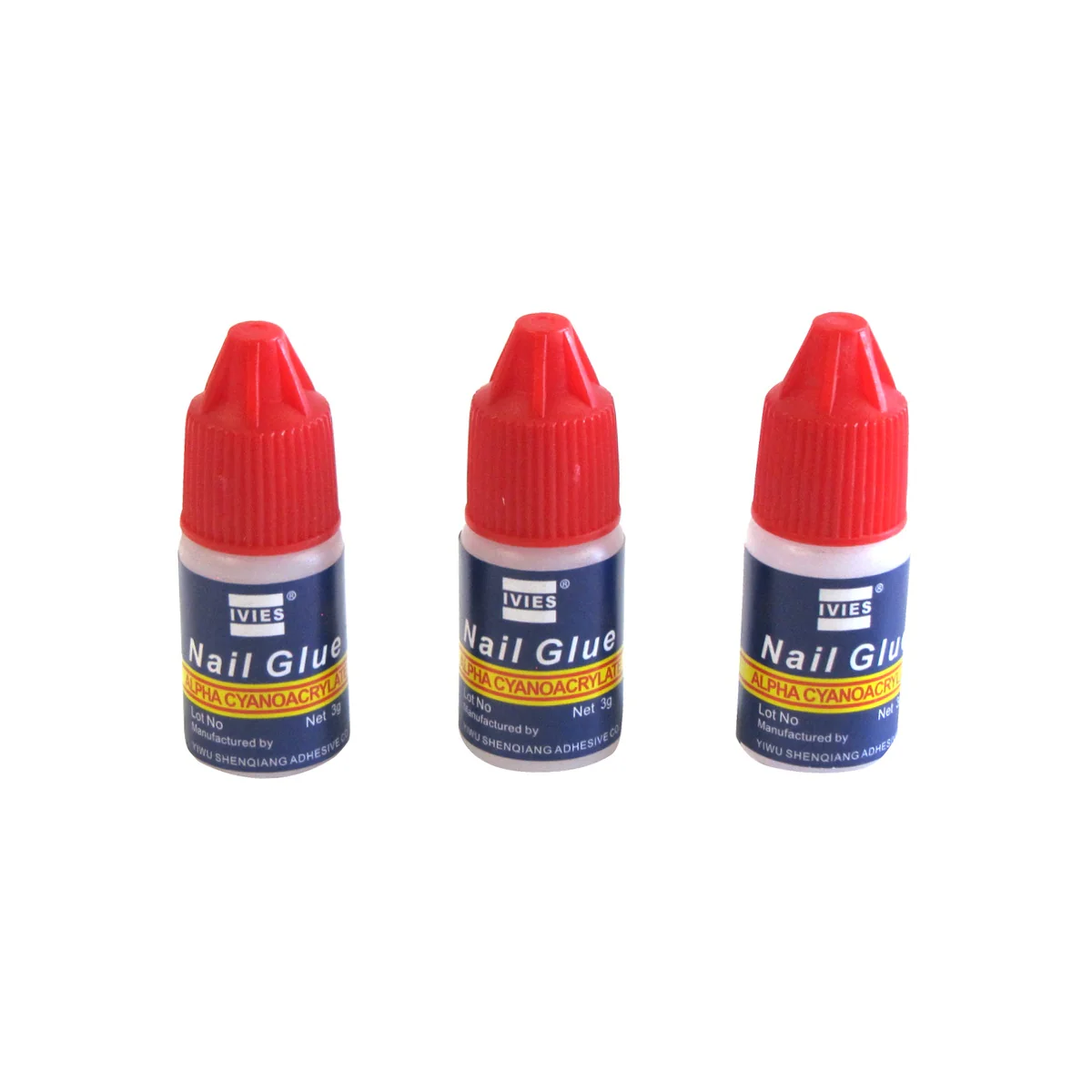 3 Pack Fingernail Manicure Glue Fake False Nails Adhesive Personal Beauty Care
