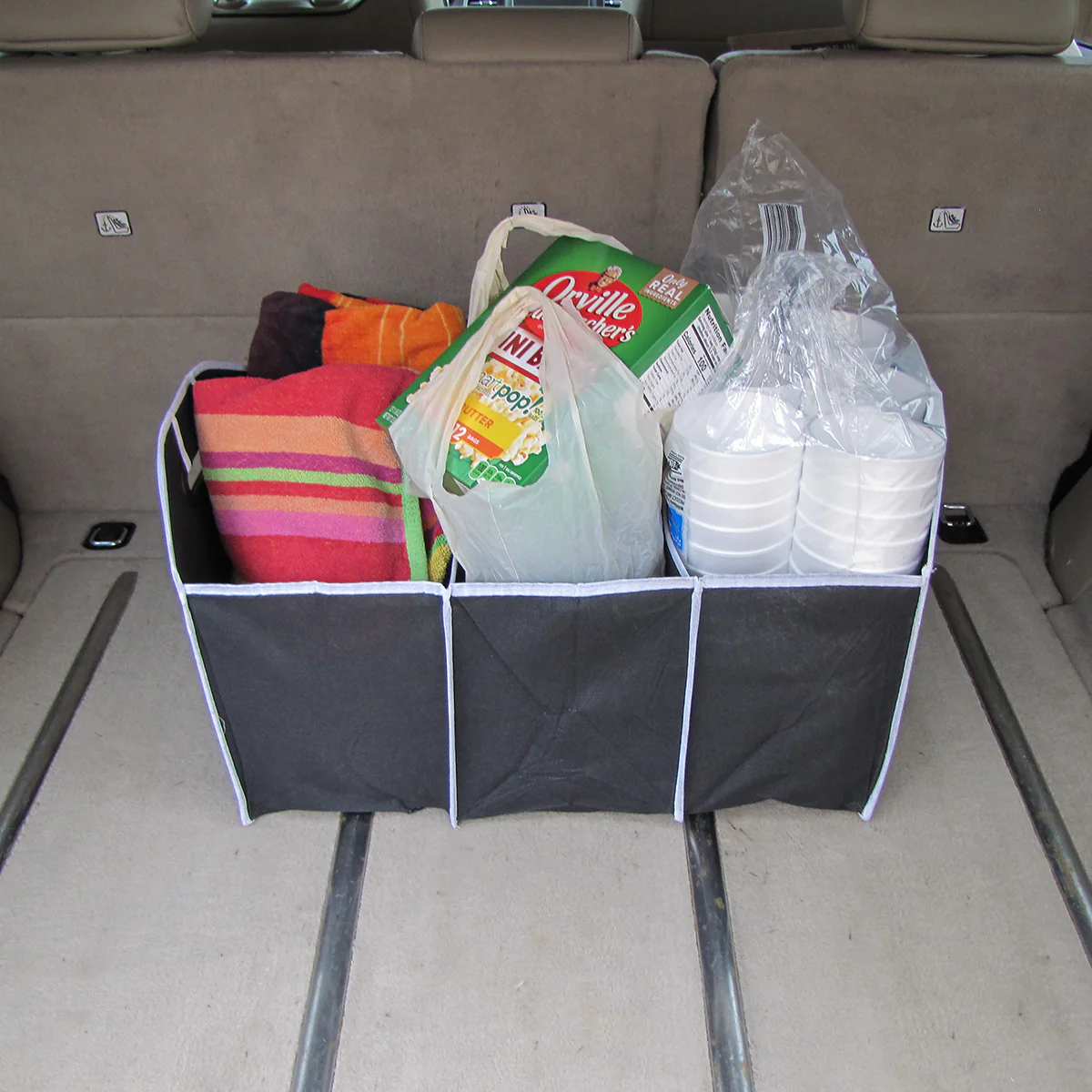 3 Section Collapsible Car SUV Trunk Organizer Truck Cargo Storage Auto Accessory - Image 4