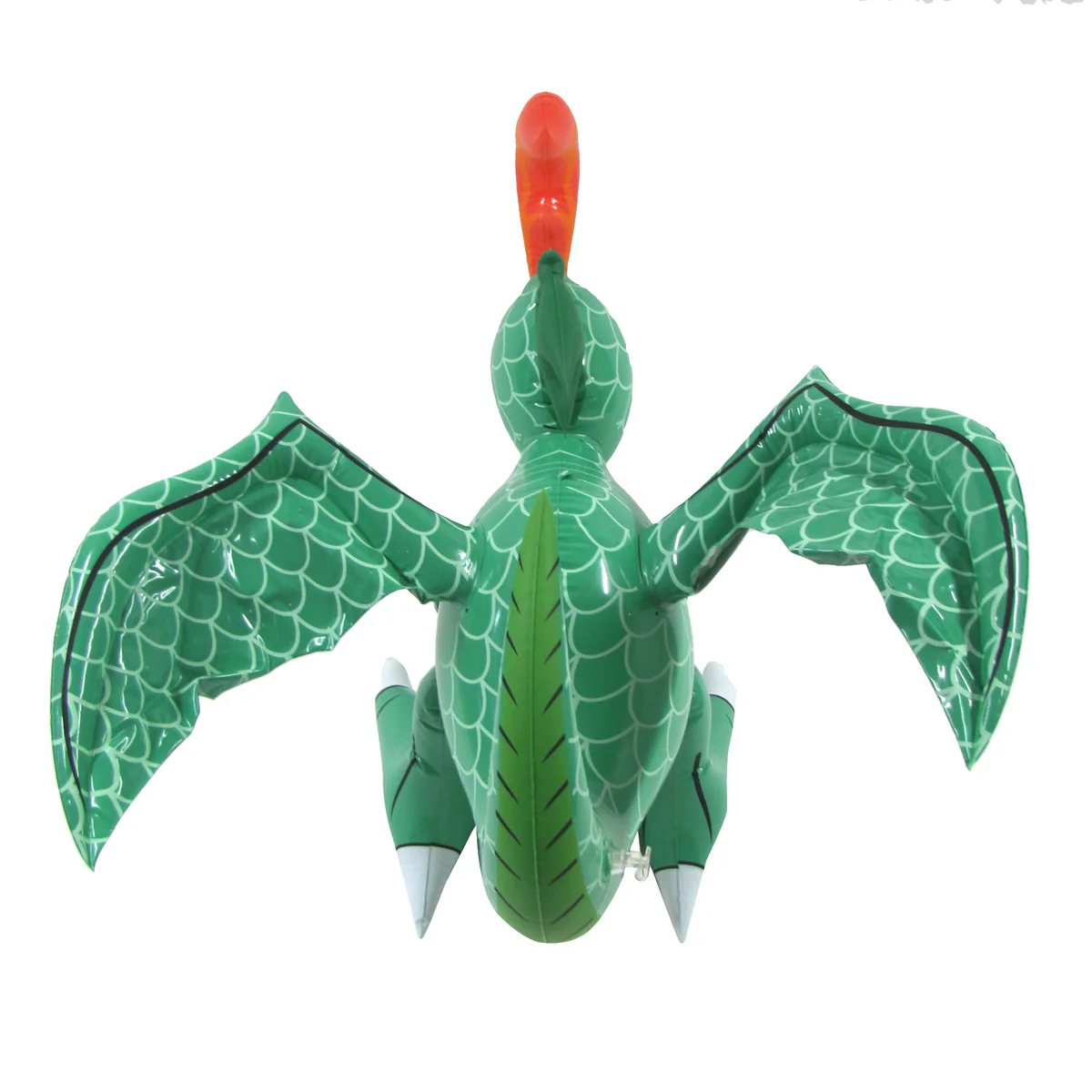 30" Inflatable Green Dragon Swim Pool Water Float Blow Party Decor Toy Floatie - Image 3