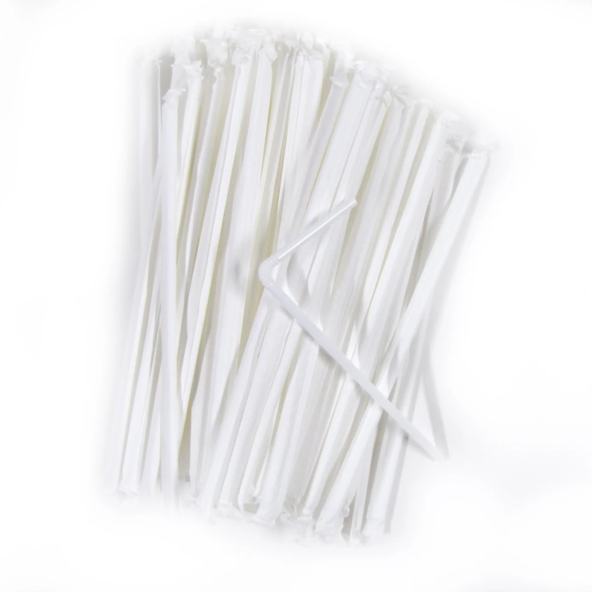 300 Individually Wrapped Flexible Plastic Drinking Straws Bendable Party Supply - Image 4