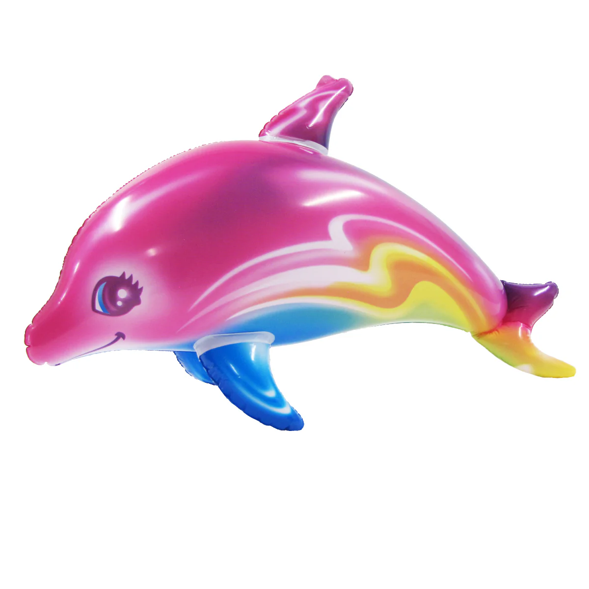 33" Inflatable Rainbow Dolphin Swim Pool Water Float Blow Up Toy Party Floatie