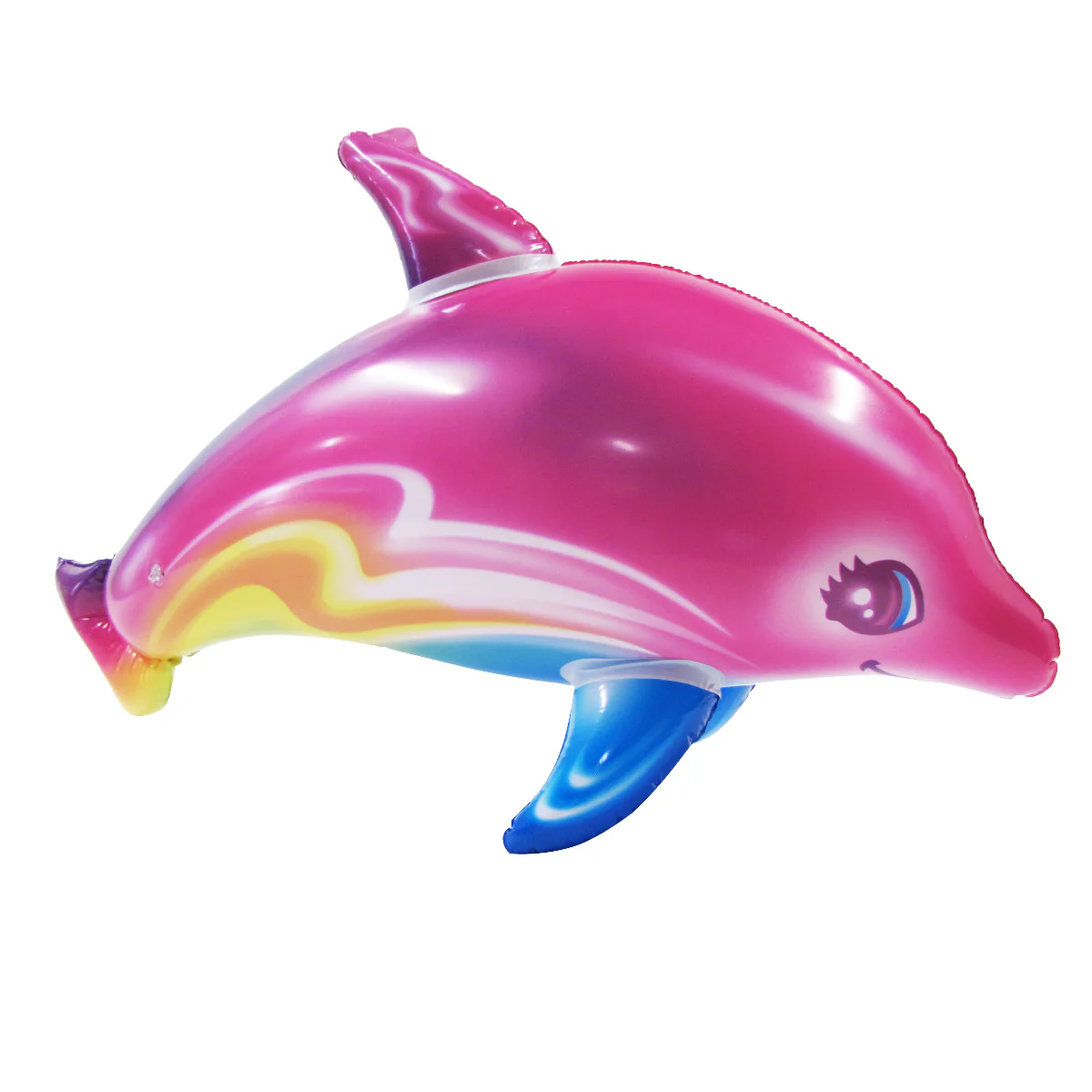 33" Inflatable Rainbow Dolphin Swim Pool Water Float Blow Up Toy Party Floatie - Image 3