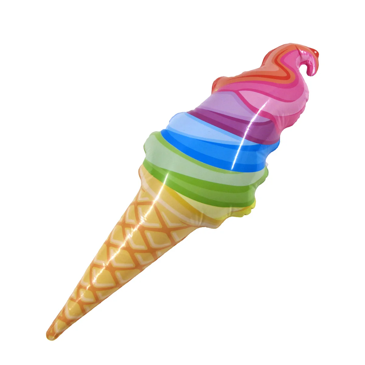 34" Inflatable Rainbow Ice Cream Cone Swim Pool Water Float Blow Toy Party Decor - Image 3