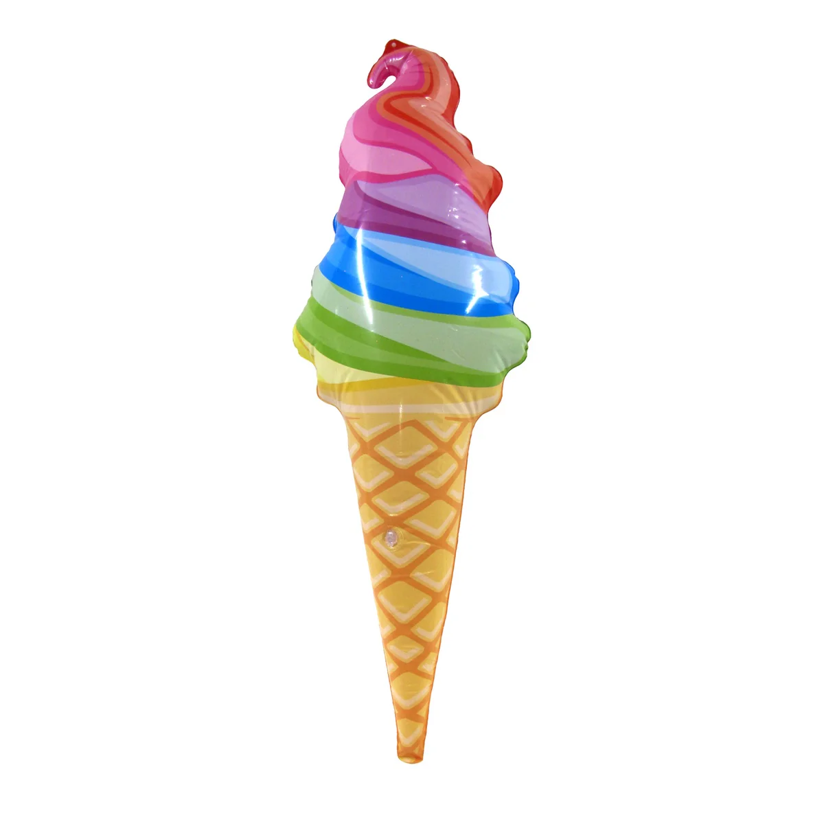 34" Inflatable Rainbow Ice Cream Cone Swim Pool Water Float Blow Toy Party Decor - Image 4