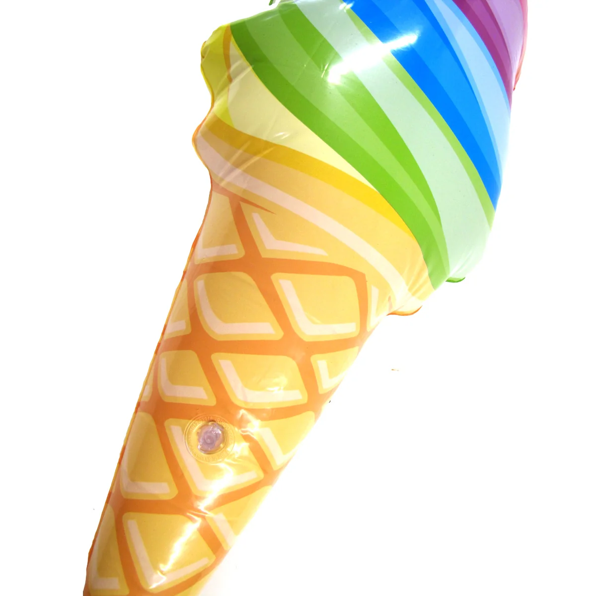 34" Inflatable Rainbow Ice Cream Cone Swim Pool Water Float Blow Toy Party Decor - Image 5