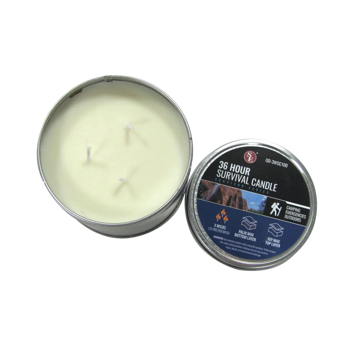 36 Hour Soy Camp Survival Candle Emergency Rescue Gear Doomsday Prepper Supply - Image 4