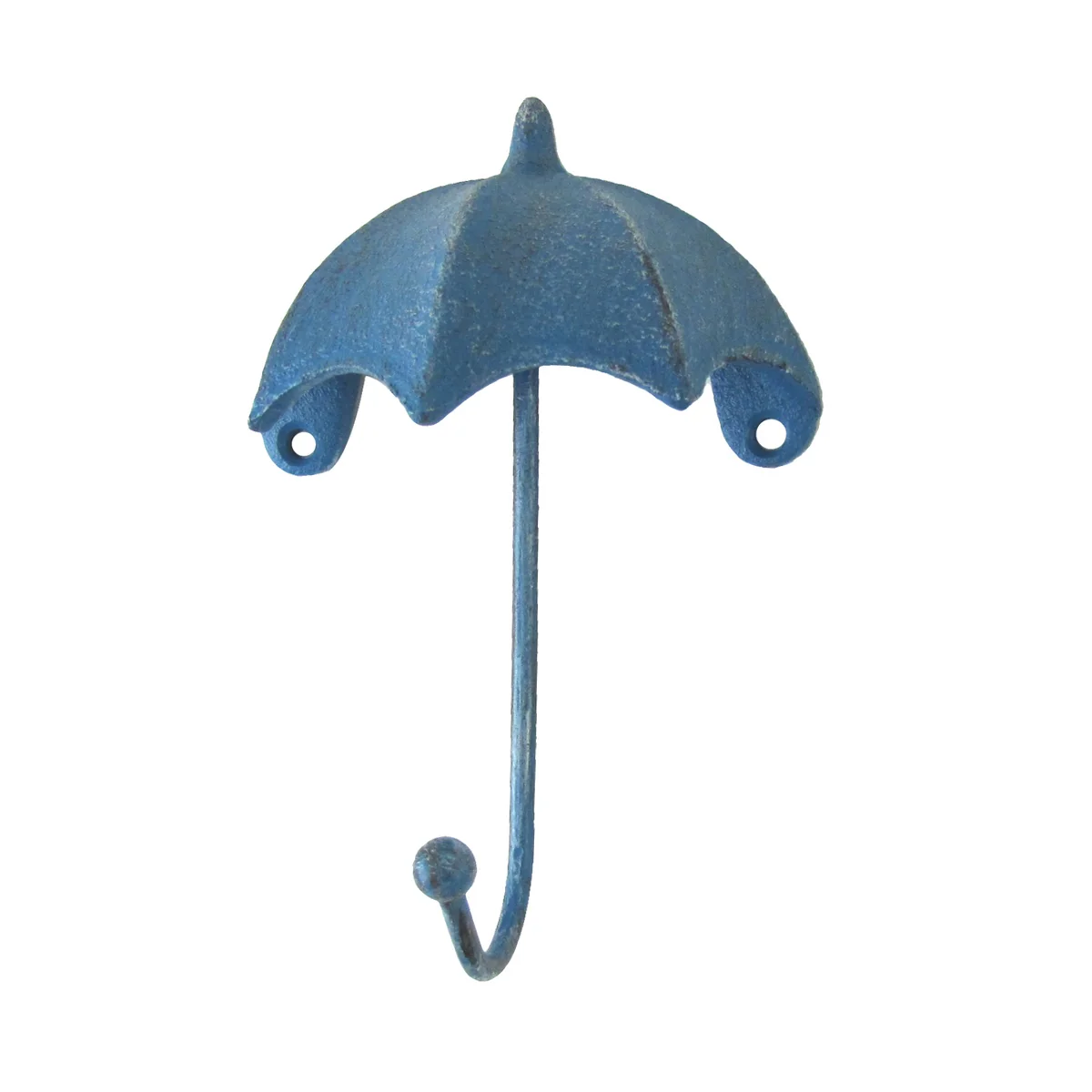 3D Blue Umbrella Swivel Wall Hat Hanger Rain Coat Rack Keychain Key Chain Holder