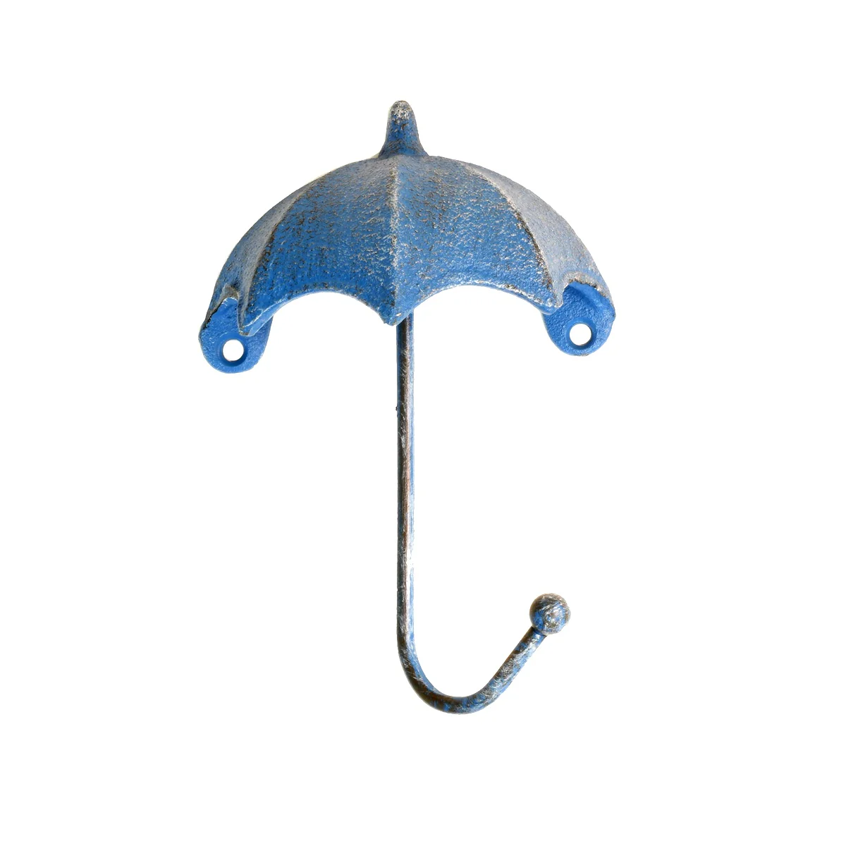 3D Blue Umbrella Swivel Wall Hat Hanger Rain Coat Rack Keychain Key Chain Holder - Image 2