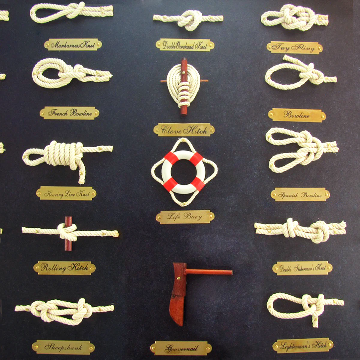 3D Display Sailor 41 Rope Knot & Rigging Board Wall Decor - Image 3